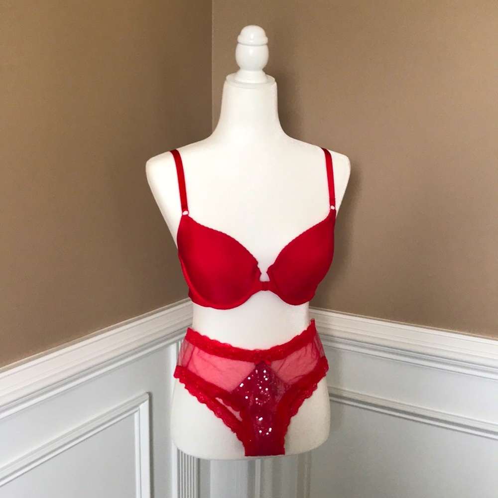 Victoria Secret matching Red BRA and Panties